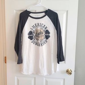 Lucky Brand Men's Quarter Sleeve Tshirt Size XL Shamrock Graphic